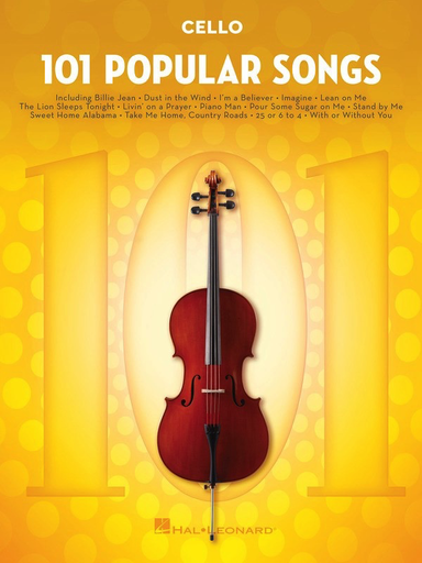 101 Popular Songs - Cello Solo - Hal Leonard 224731