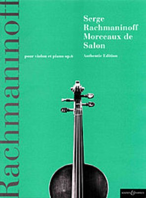 Rachmaninov - Morceaux De Salon Op6 - Violin/Piano Accompaniment Boosey & Hawkes M060094750