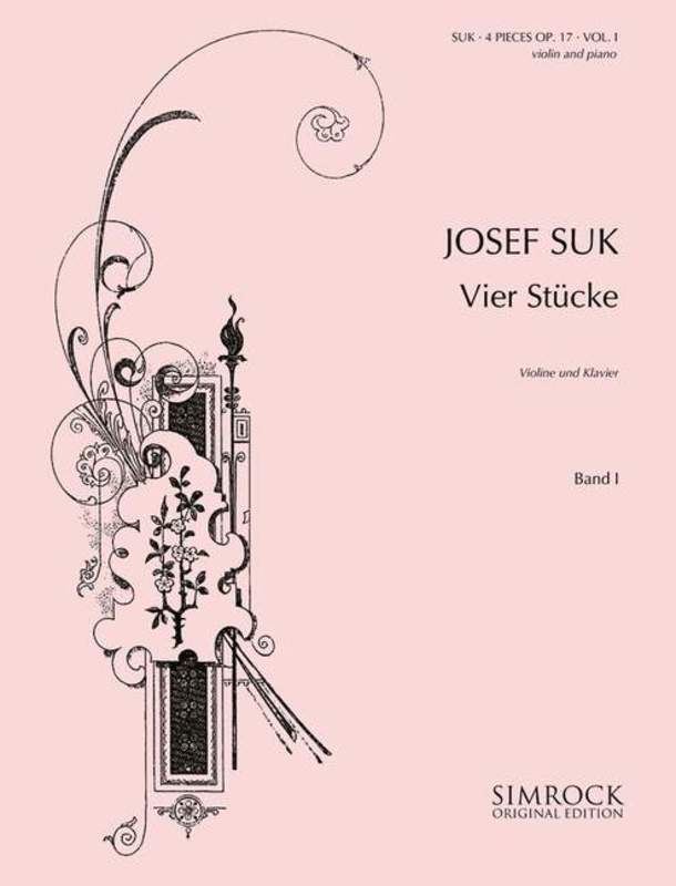 Suk - 4 Pieces Op17 Book 1 - Violin/Piano Accompaniment Simrock M221100344