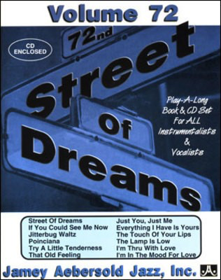 72nd Street of Dreams - Volume 72 - Play-A-Long Book & CD Set for All Instrumentalists and Vocalists - Various - All Instruments Jamey Aebersold Jazz Lead Sheet /CD