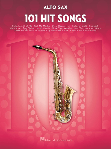 101 Hit Songs - Alto Saxophone Solo - Hal Leonard 197183