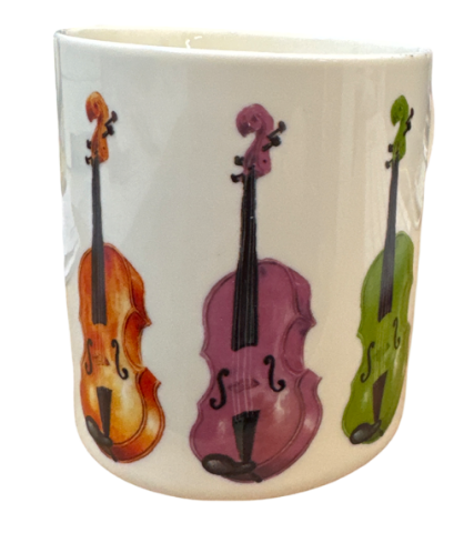 Colourful Violin Mug by Little Snoring