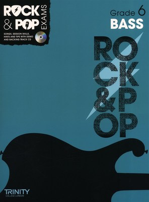 Rock & Pop Exams: Bass - Grade 6 - Book with CD - Bass Guitar Trinity College London /CD