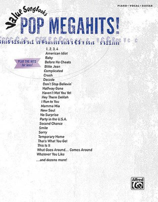 Pop Megahits! - Value Songbooks Series - Alfred Music Piano, Vocal & Guitar