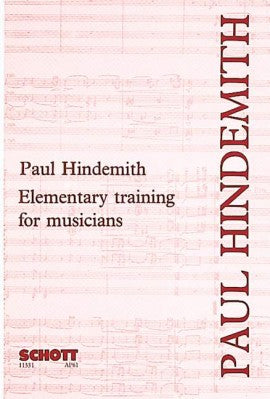 Hindemith - Elementary Training for Musicians - Text Schott ED11331