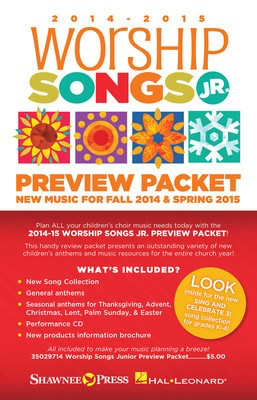 2014-15 Worship Songs Junior Preview Packet - Various - Shawnee Press Preview Pak /CD