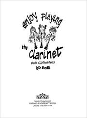 Enjoy Playing the Clarinet - Piano Accompaniments by Bonetti Oxford 9780193221093