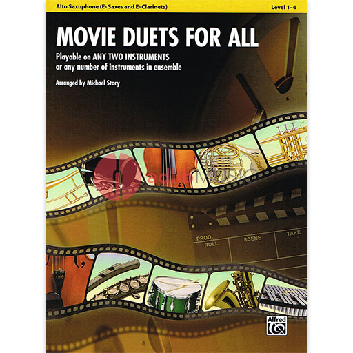 Movie Duets for All - Alto Saxophone Duet arranged by Story Alfred 33516