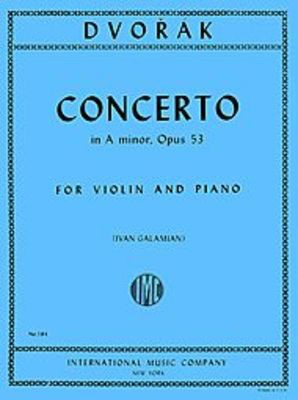 Concerto in A minor Op. 53 - for Violin and Piano - Antonin Dvorak - Violin IMC