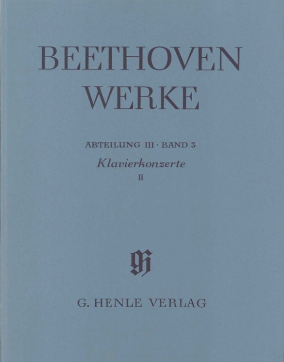 Beethoven - Piano Concertos #4-5 Volume 2 - Full Score Henle HN4091