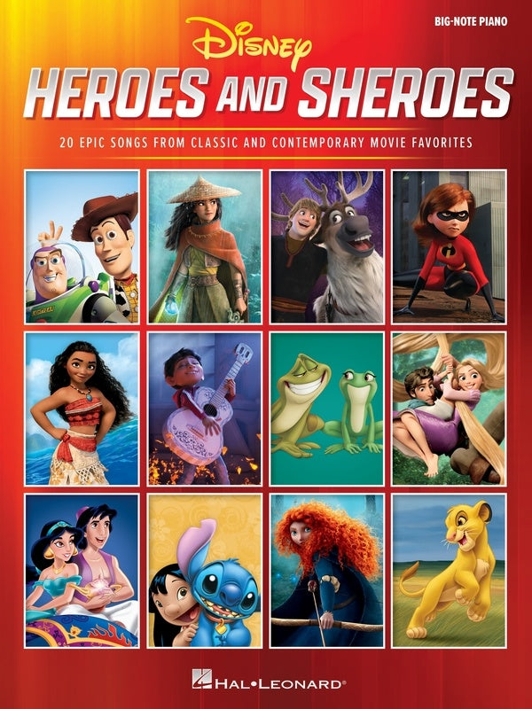 Disney Heroes and Sheroes - Big Note Piano Hal Leonard 385972