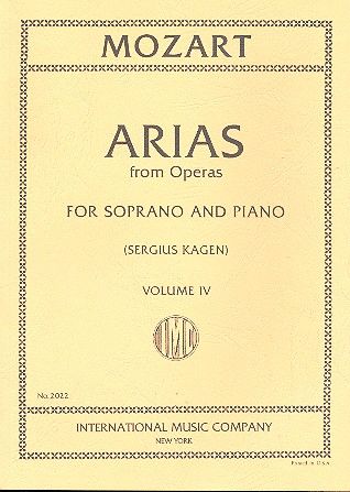 Arias from Operas Volume 4 - Soprano - Wolfgang Amadeus Mozart - Classical Vocal Soprano IMC