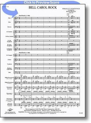 Bell Carol Rock - Mykola Dmytrovych Leontovych - Ryan Fraley FJH Music Company Score/Parts