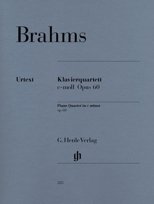 Quartet Op. 60 C minor - Johannes Brahms - Piano|Viola|Cello|Violin G. Henle Verlag Piano Quartet Parts