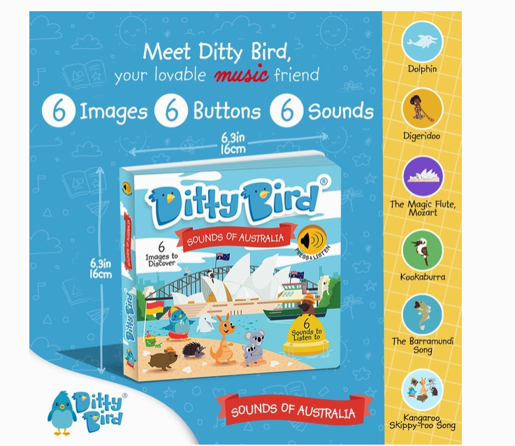 Ditty Bird Sounds of Australia Childrens Interactive Sound Book