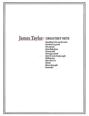 James Taylor Greatest Hits -