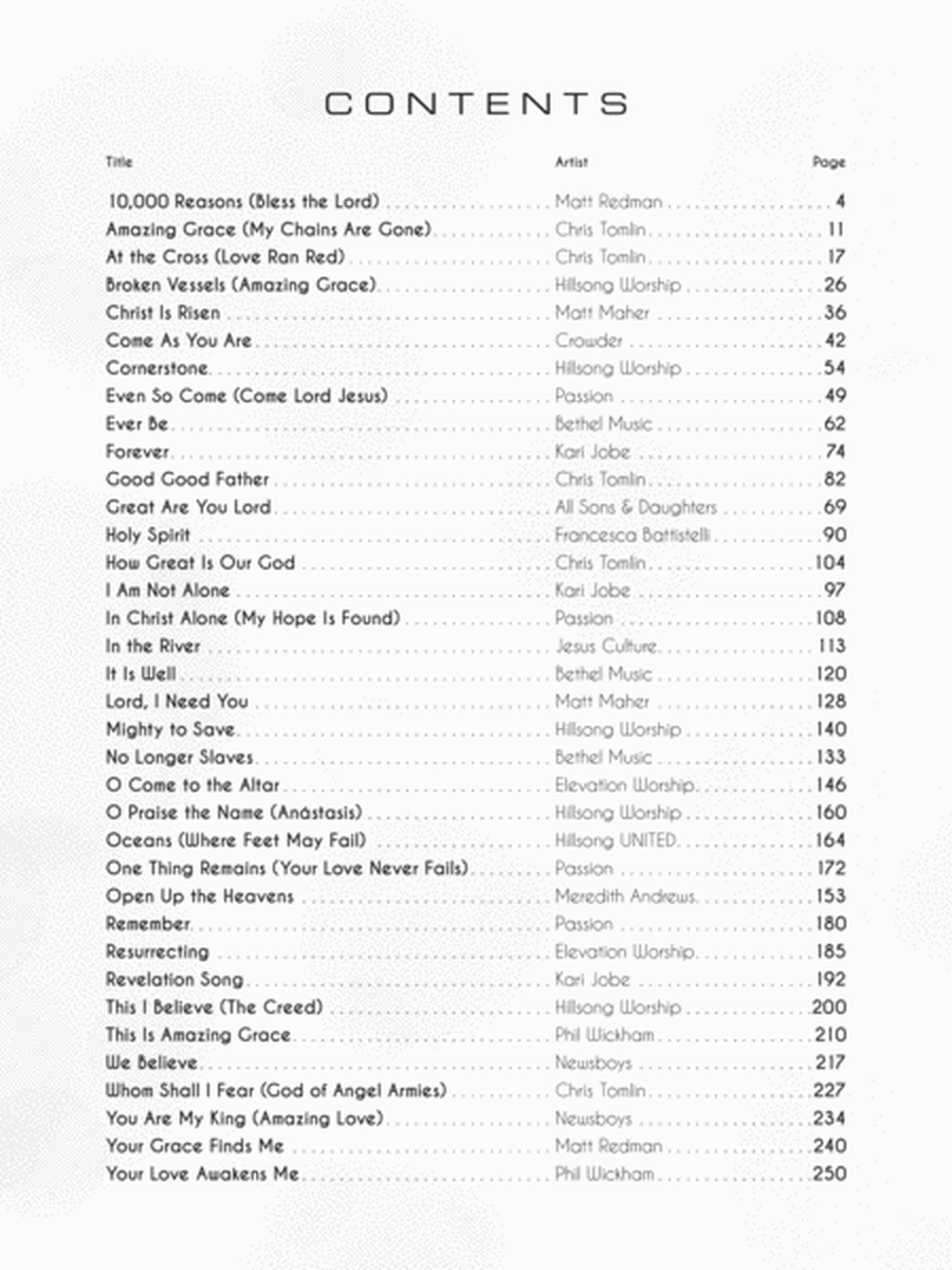 Modern Worship Song Collection PVG