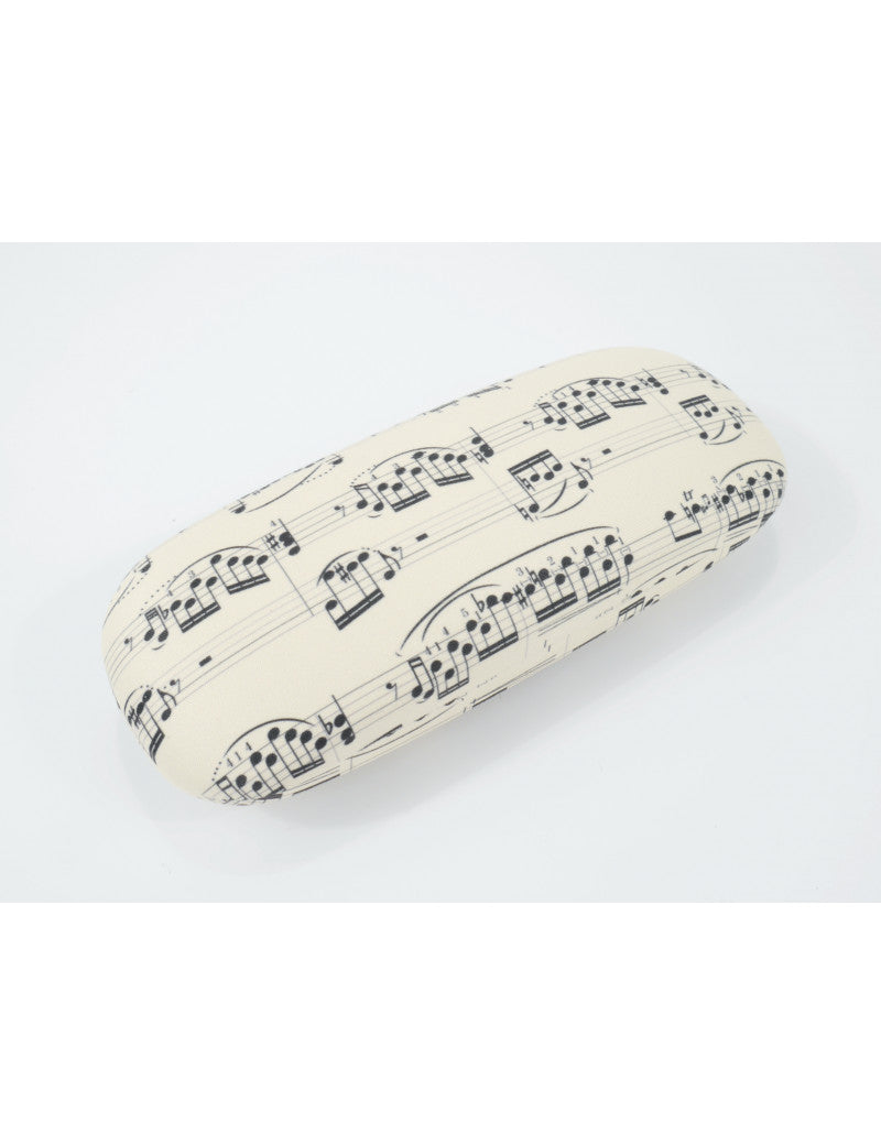 Glasses case and Cloth Creme with Black Manuscript