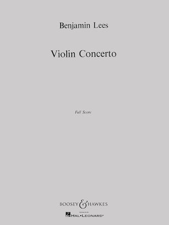 Lees - Violin Concerto - Full Score Boosey & Hawkes 48001201