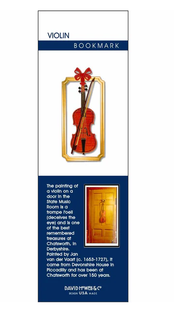 Bookmark Violin in Gold Frame