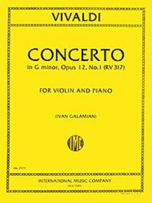 Concerto in G minor, RV 317 (Op. 12, No. 1) - for Violin and Piano - Antonio Vivaldi - Violin IMC