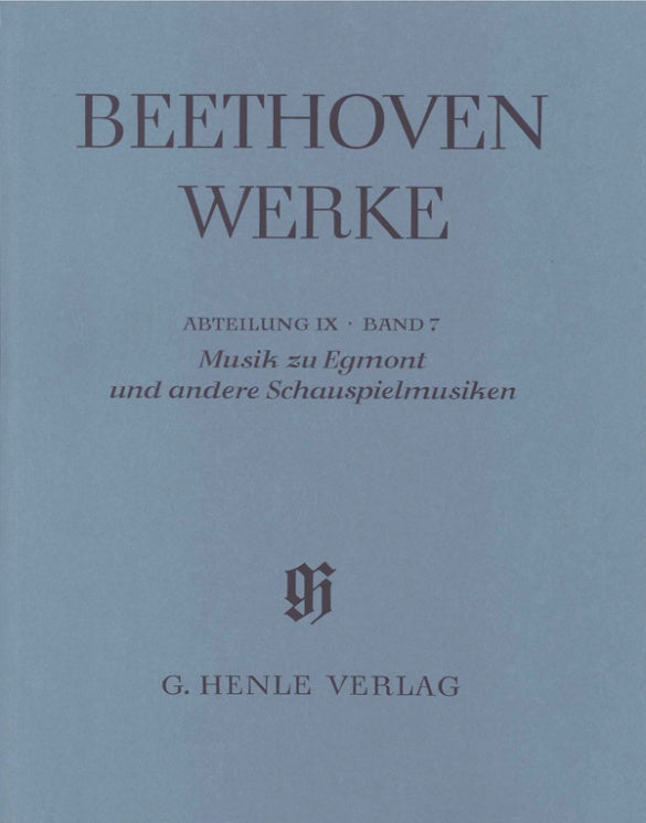 Beethoven - Music to Egmont & Other Incidental Music - Full Score Henle HN4351