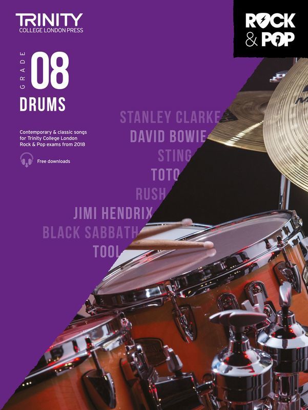 Trinity Rock & Pop Drums Grade 8 From 2018 - Drums Trinity College TCL017062