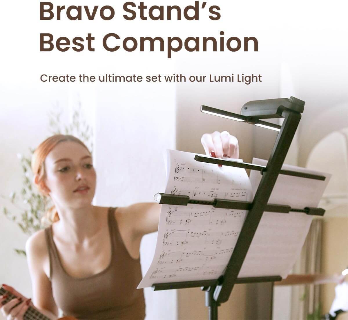 KraftGeek Bravo Foldable Music Stand Light Black