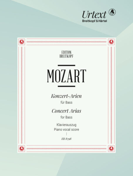 Mozart - Complete Concert Arias - Bass Vocal/Piano Accompaniment Breitkopf EB8798