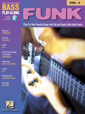 Funk - Bass Play-Along Volume 5 - Bass Guitar Hal Leonard Bass TAB with Lyrics & Chords /CD