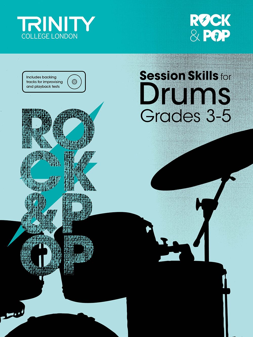 Session Skills for Drums Grades 3-5 Book/CD - Trinity Rock & Pop - Trinity