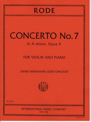 Rode - Concerto #7 in Amin Op9 - Violin/Piano Accompaniment IMC IMC2278