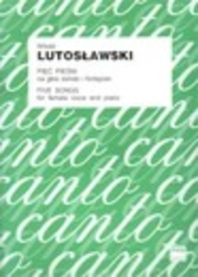 5 Lieder 1956-57 - Witold Lutoslawski - Classical Vocal Moeck Vocal Score