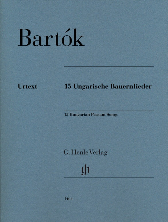 15 Hungarian Peasant Songs Piano Solo Piano Bartok Bela Varjon Denes Henle HN1404