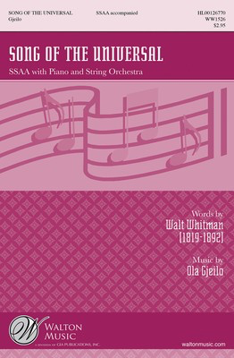 Song of the Universal - Ola Gjeilo - SSAA Walton Music Choral Score Octavo