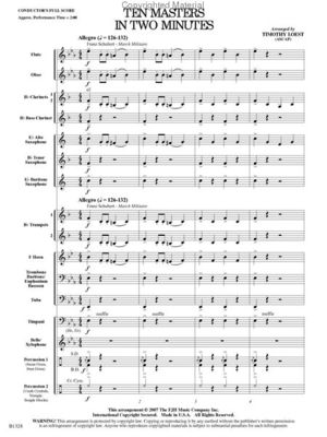 Ten Masters in Two Minutes - Timothy Loest FJH Music Company Score/Parts