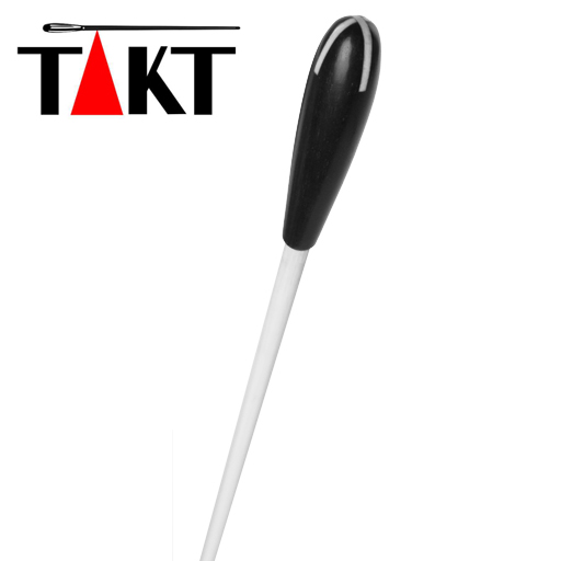 Takt White Conductors Baton with Ebony Handle & White Cross 13"