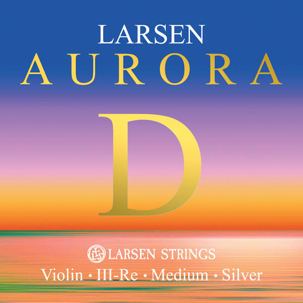 Larsen Aurora Violin D String Silver 4/4 Size Medium