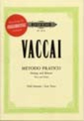 Practical Method - Nicola Vaccai - Classical Vocal Low Voice Edition Peters /CD