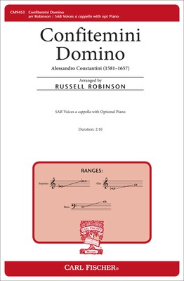 Confitemini Domino - Alessandro Constantini - SAB Robinson, Russell Carl Fischer Octavo