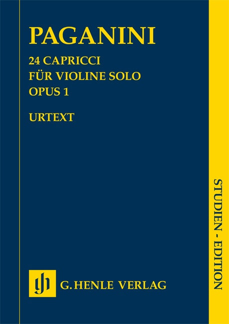 Paganini - 24 Caprices Op1 - Violin Study Score Henle HN9450