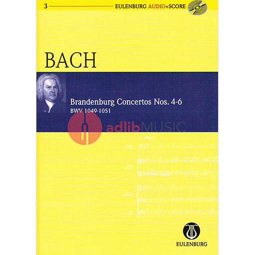 Bach - Brandenburg Concertos #4-6 - Miniature/Study Score/CD Eulenburg EAS103