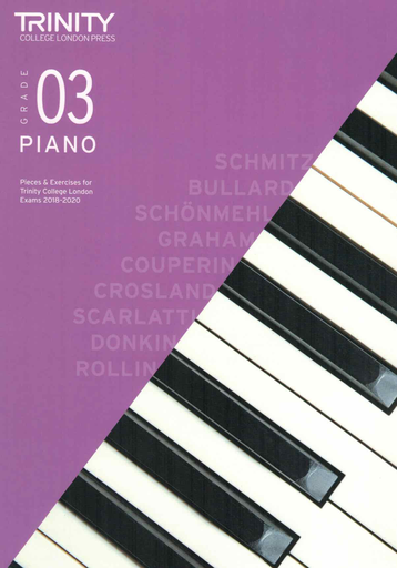 Trinity Piano Exam Pieces 2018-20 Grade 3 Book Only - Trinity