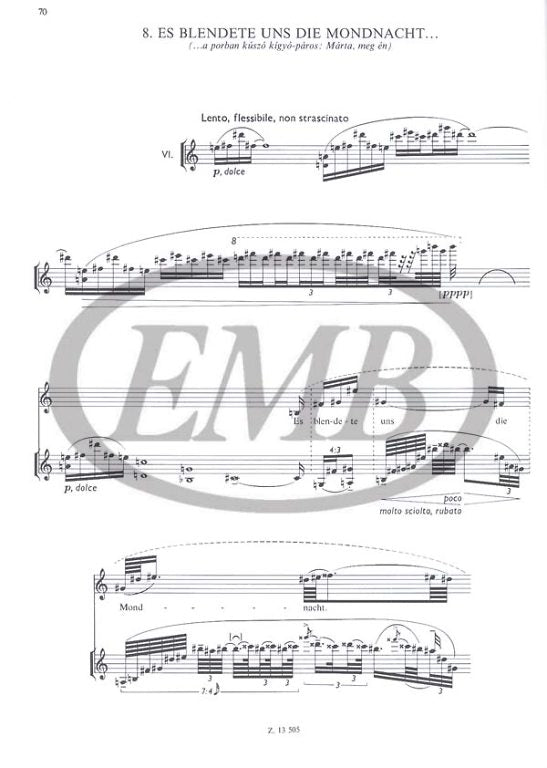 Kurtag - Kafka Fragments Op24 - Soprano/Violin EMB Z13505