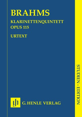 Clarinet Quintet Op 115 Cla 2 Vln Vla Vc - Study Score - Johannes Brahms - G. Henle Verlag Study Score Score