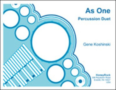 As One Multiple Percussion Duo - Gene Koshinski - Percussion HoneyRock Percussion Duo Score/Parts - Out Of Print