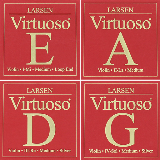 Larsen Virtuoso Violin Strings 4/4 Set (Med/Ball)