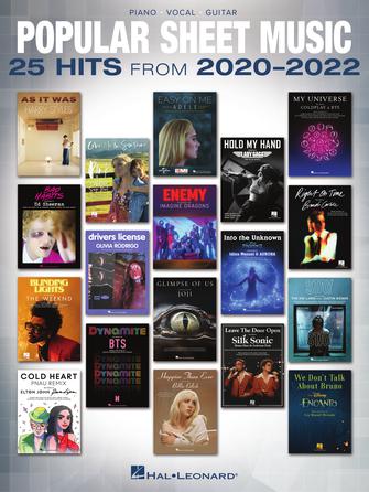 Popular Sheet Music: 25 Hits from 2020-2022 - Piano/Vocal/Guitar PVG Hal Leonard 1174075