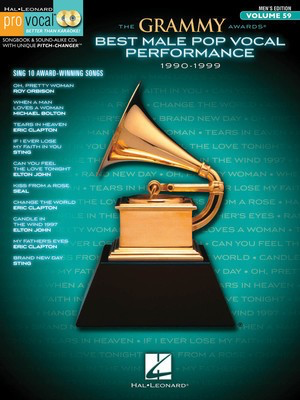 The Grammy Awards Best Male Pop Vocal Performance 1990-1999 - Pro Vocal Men's Edition Volume 59 - Vocal Hal Leonard /CD