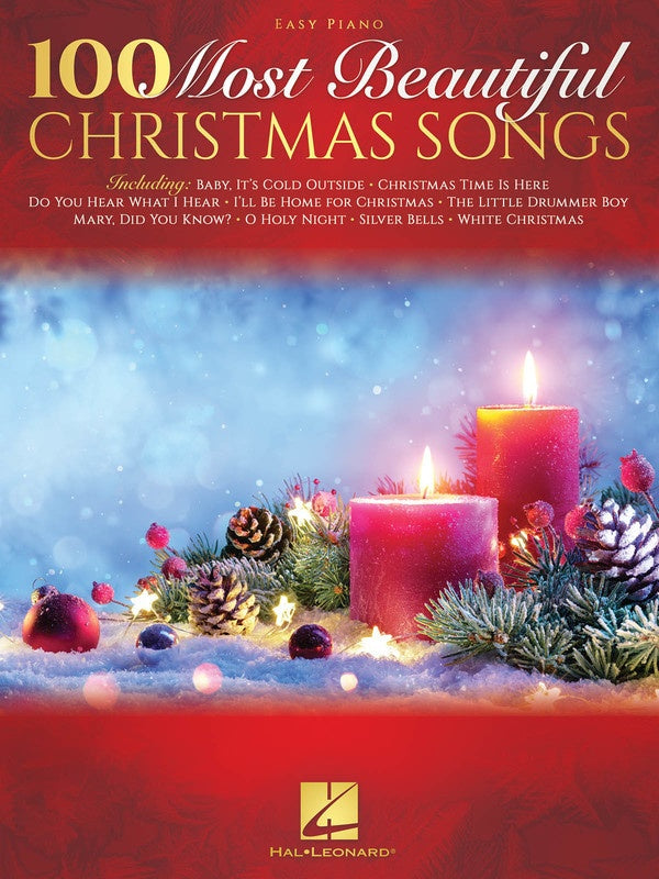 100 Most Beautiful Christmas Songs - Easy Piano Solo Hal Leonard 295230